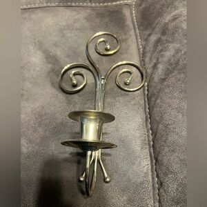 Home interior brass wall candle holder